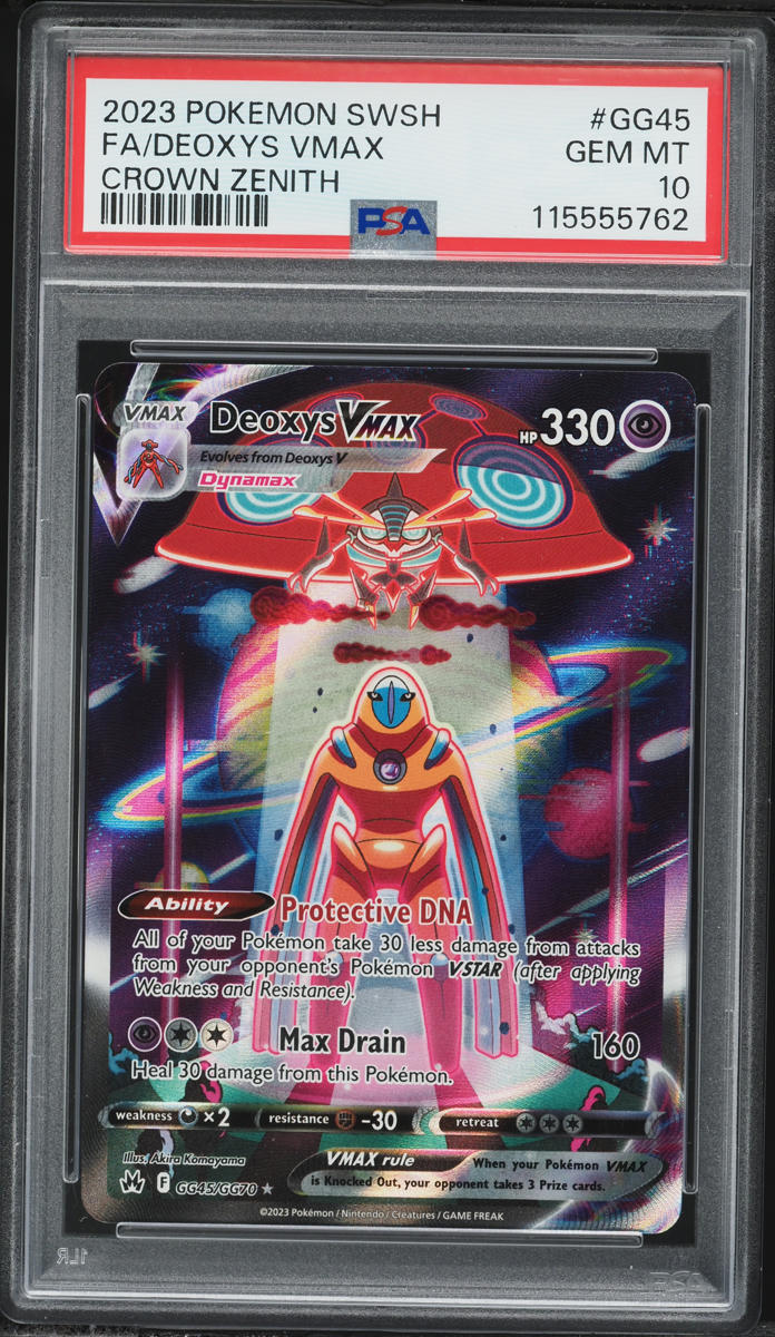 2023 Pokemon Sword & Shield Crown Zenith Full Art Deoxys VMAX #GG45 PSA 10 GEM MINT
