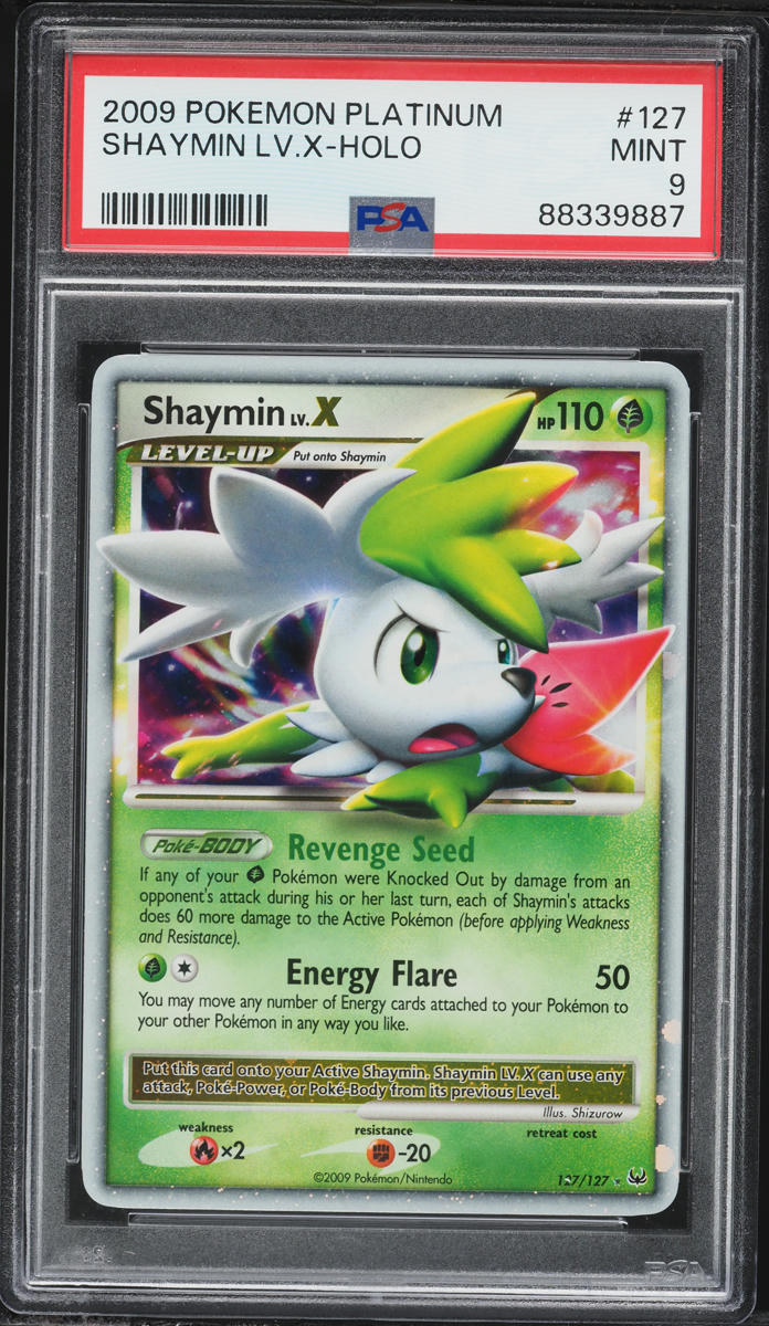 2009 Pokemon Platinum Holo Shaymin LV.X #127 PSA 9 MINT