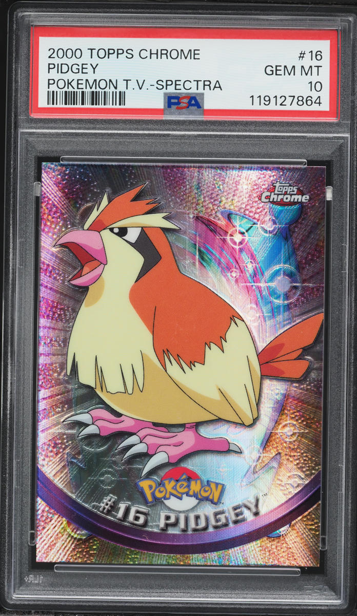2000 Topps Chrome Pokemon Series 1 Spectra Pidgey #16 PSA 10 GEM MINT