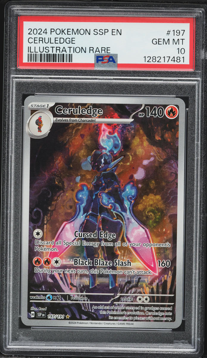 2024 Pokemon Scarlet & Violet Surging Sparks IR Ceruledge #197 PSA 10 GEM MINT