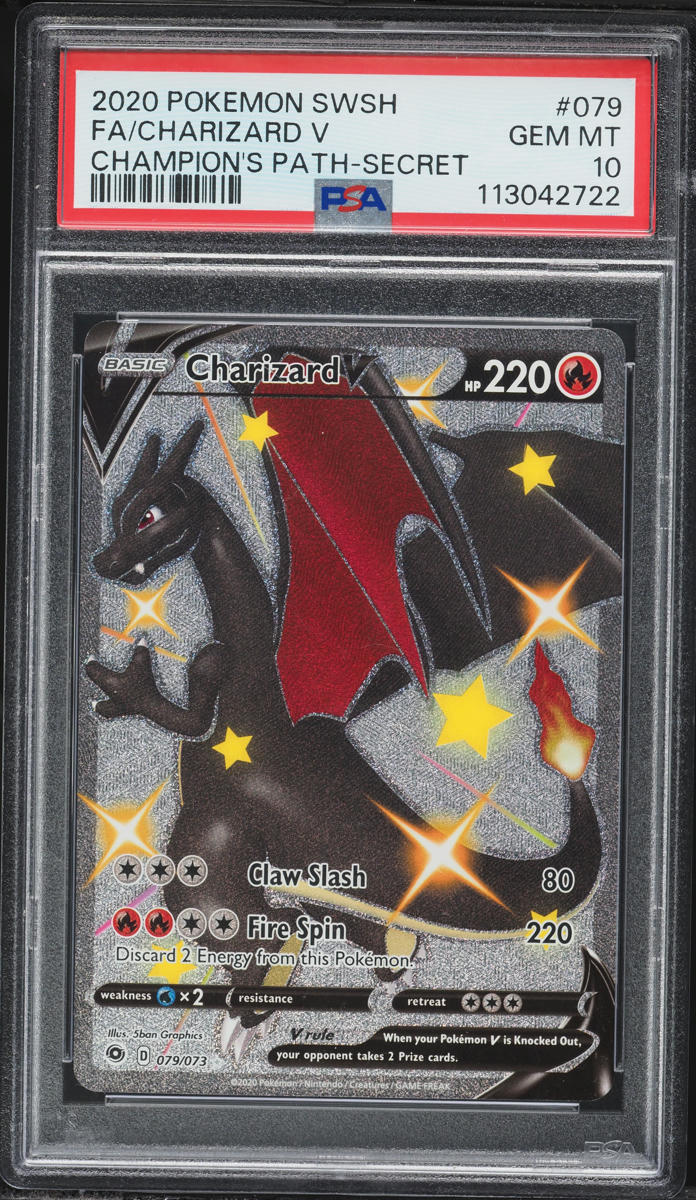 2020 Pokemon Sword & Shield Champion's Path SEC Charizard V #79 PSA 10 GEM MINT
