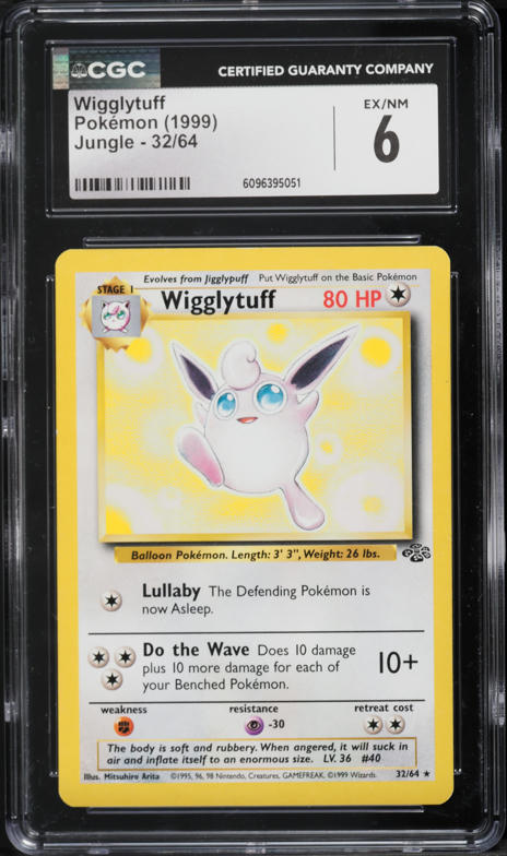 1999 wigglytuff pokemon card Jigglypuff & (21) [1999 Action Flipz Premier Editio Celebrate the incredible history of the TCG hobby by adding this Wigglytuff 1999 Pokemon Jungle 1st Edition Rare #32 PSA Authenticated 8 Card to your vault Sold at Auction: 1999 Pokemon