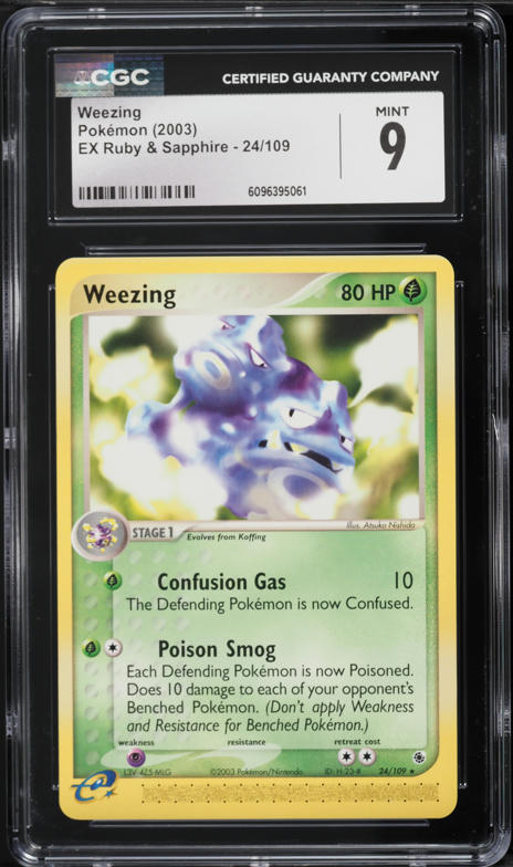 2004 Pokemon Japanese Clash Of The Blue Sky 1st Edition Weezing #4 CGC 9.5  MINT+ on Fanatics Collect