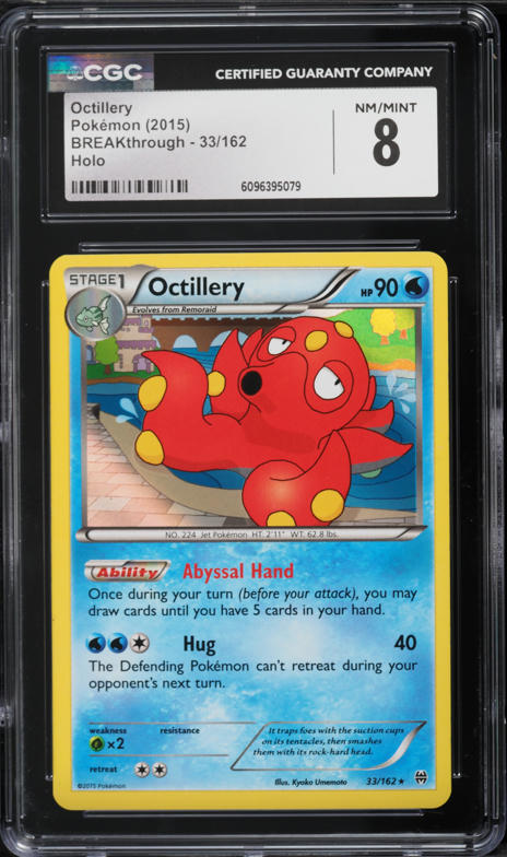 2015 Pokemon Russian XY BREAKthrough Holo Octillery #33 CGC 8 NM-MT