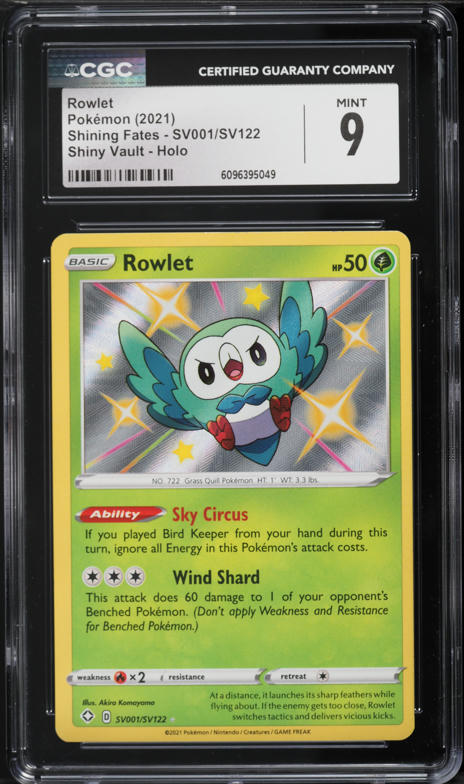 2020 Pokemon Japanese SWSH Shiny Star V Shiny Rare Holo Rowlet CGC 10  PRISTINE on Fanatics Collect