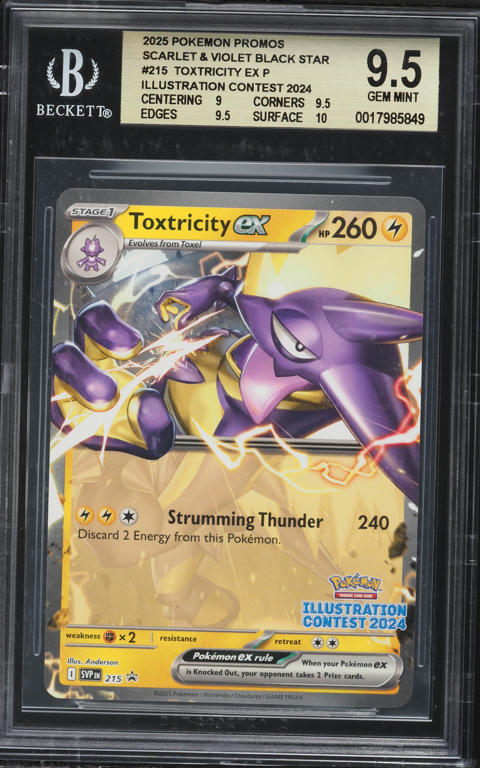 2025 Pokemon SV Black Star Promo Illustration Contest Toxtricity ex #215  CGC 10 on Fanatics Collect
