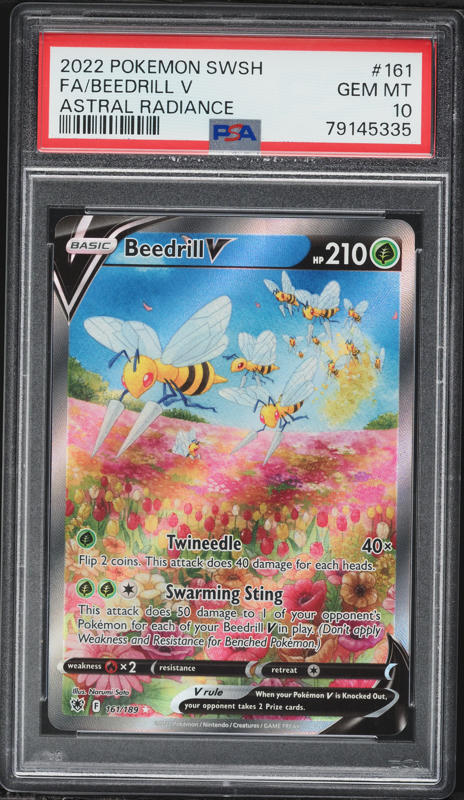 beedrill v pokemon card value (160/189) [Sword & Shield: Astral Radiance]  Galaxy Games LLC Celebrate the legacy of your favorite tabletop game with this Beedrill V 2022 Pokemon Astral Radiance Alternate Full Art #161 BGS Authenticated 8.5 Card Beedrill 5/181 Pokmon card from