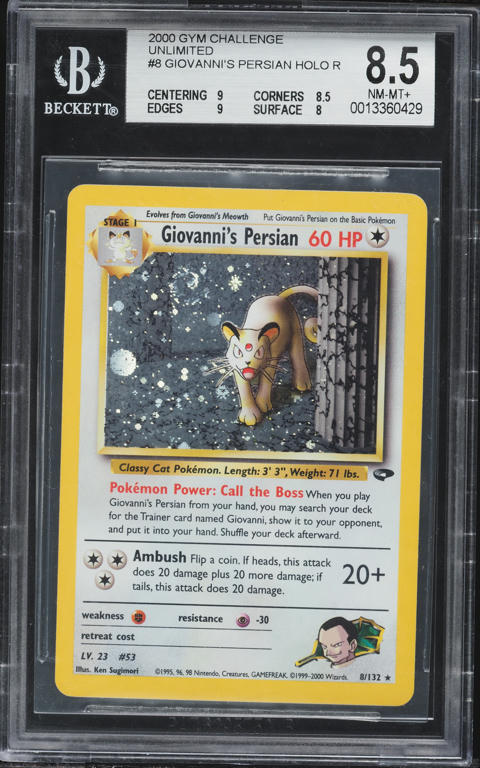 2000 Pokemon Japanese Neo 3 Holo Raikou #243 BGS 9.5 GEM MINT on