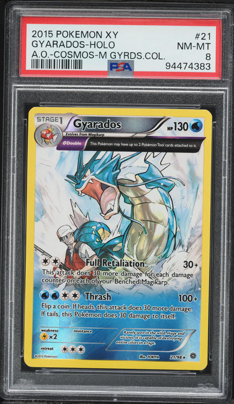 2015 Pokemon XY Ancient Origins Holo Gyarados #21 PSA 8 NM-MT