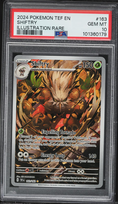 2024 Pokemon Scarlet & Violet Temporal Forces IR Shiftry #163 PSA 10 GEM MINT