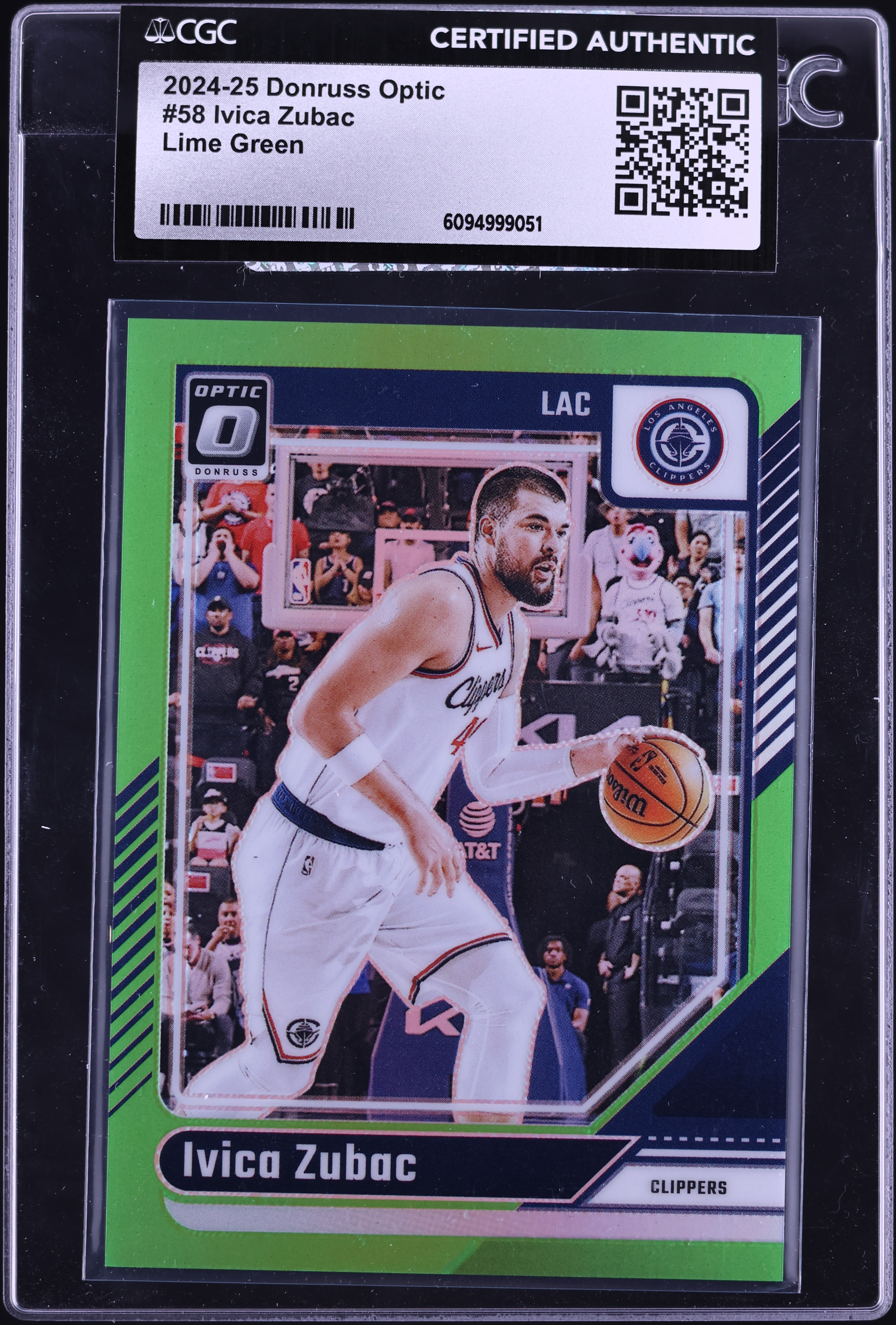 ヴィニシウス Donruss Optic ルーキーカード 149枚限定 鑑定済み 2024 Donruss Optic Lime Green Ivica Zubac /149 #58 CGC AUTH on