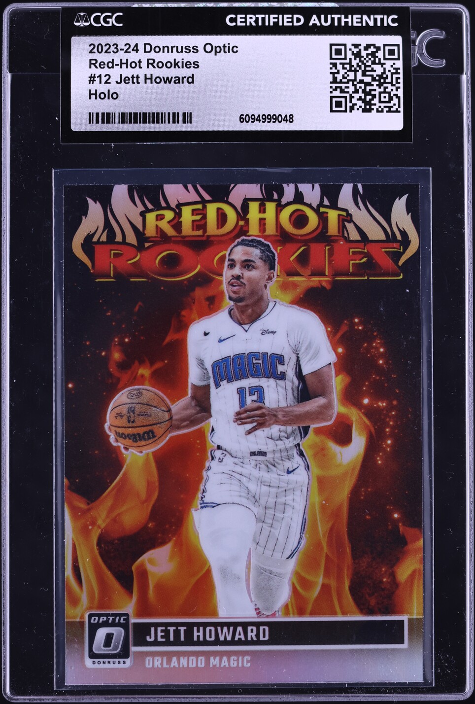 2023 Donruss Optic Red-Hot Holo Jett Howard ROOKIE #12 CGC AUTH