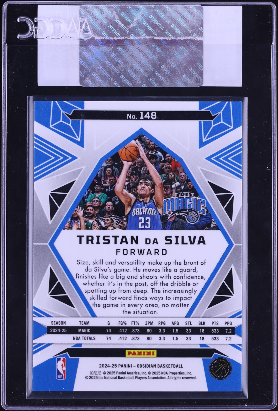 2024 Panini Obsidian Electric Etch Red Flood Tristan Da Silva