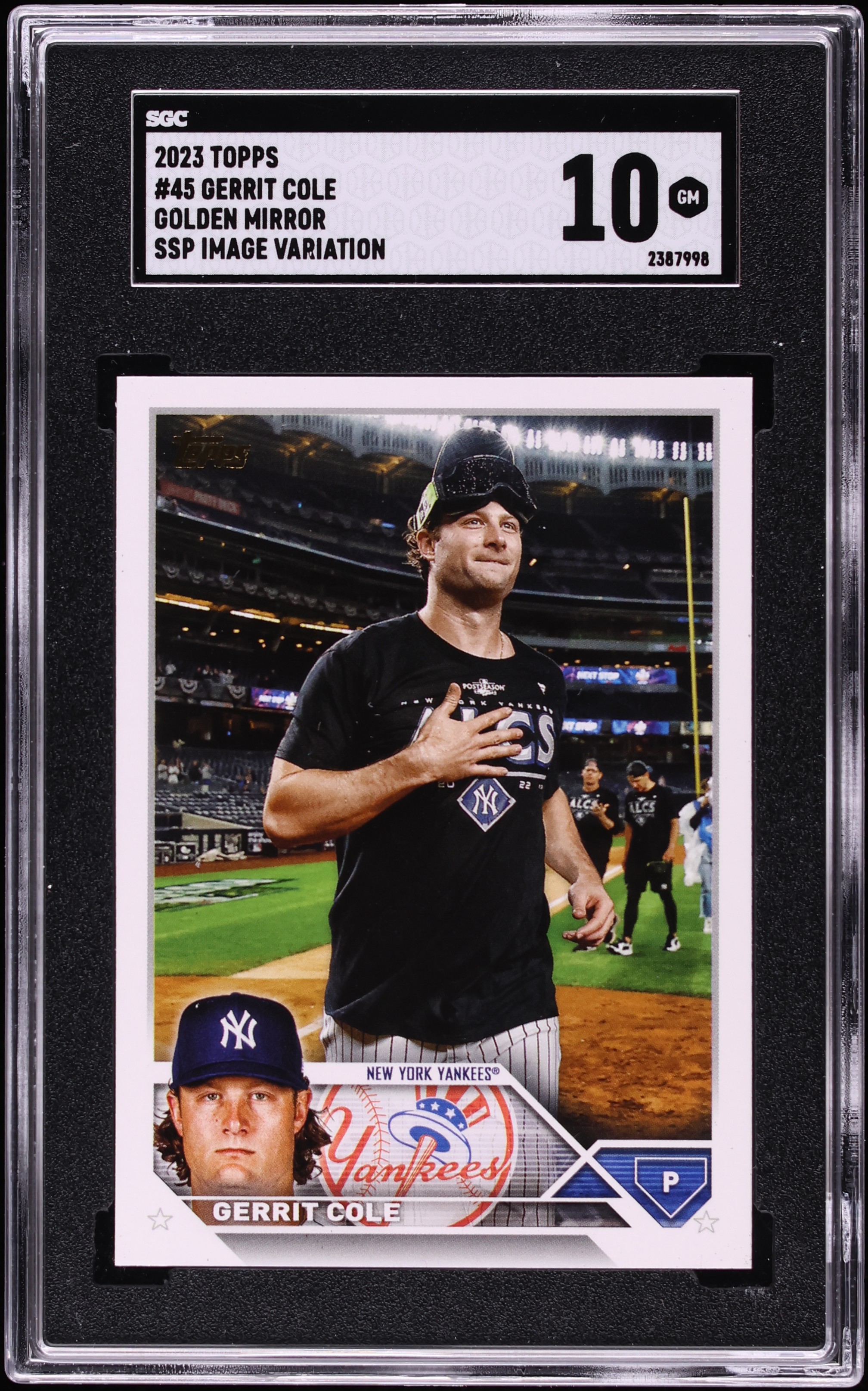 2023 Topps Golden Mirror SSP Image Variation Gerrit Cole #45 SGC 