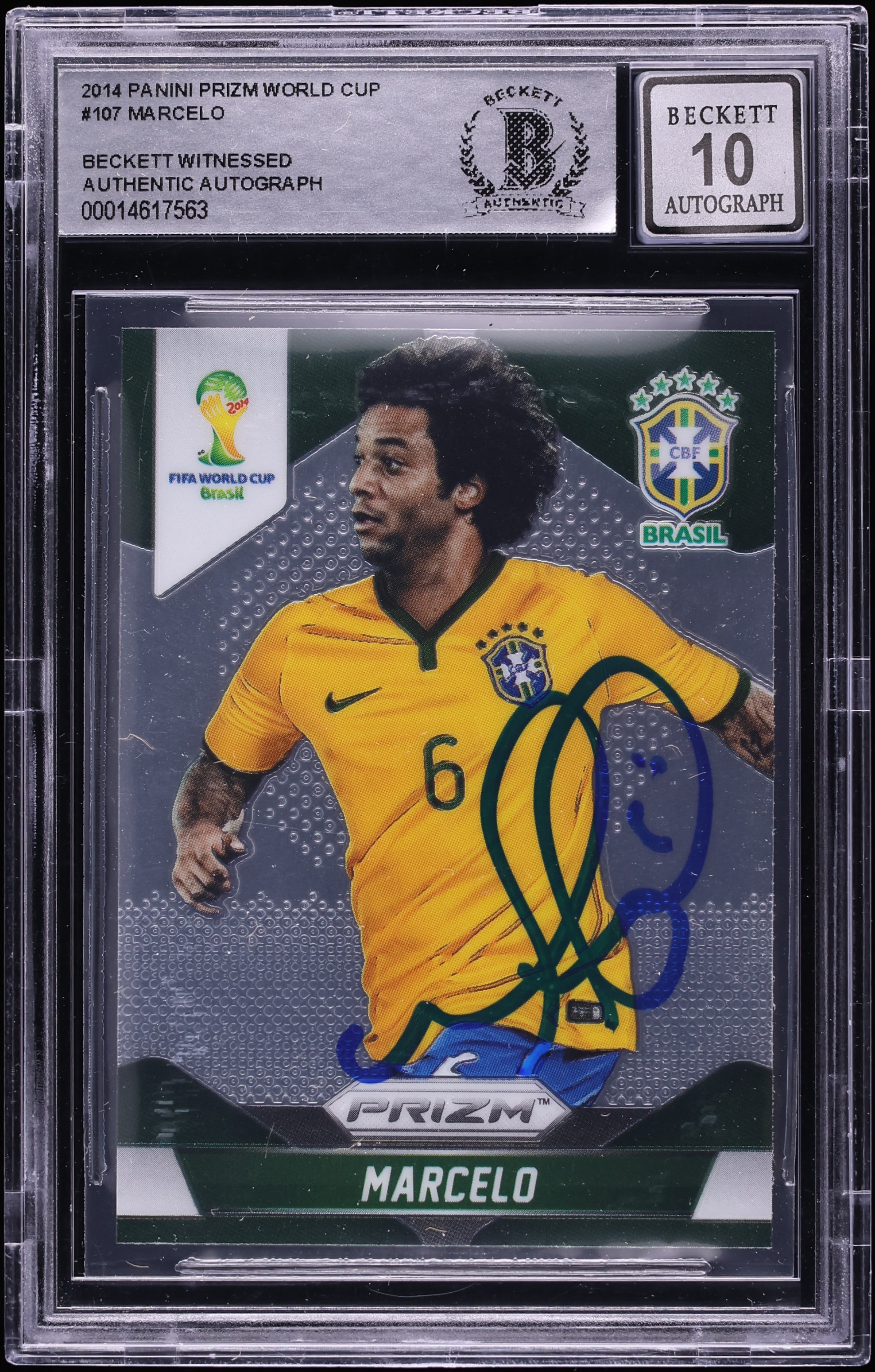 Panini Marcelo Select - 2015-16 Prizm Brazil Auto ⁄10 SSP Gold