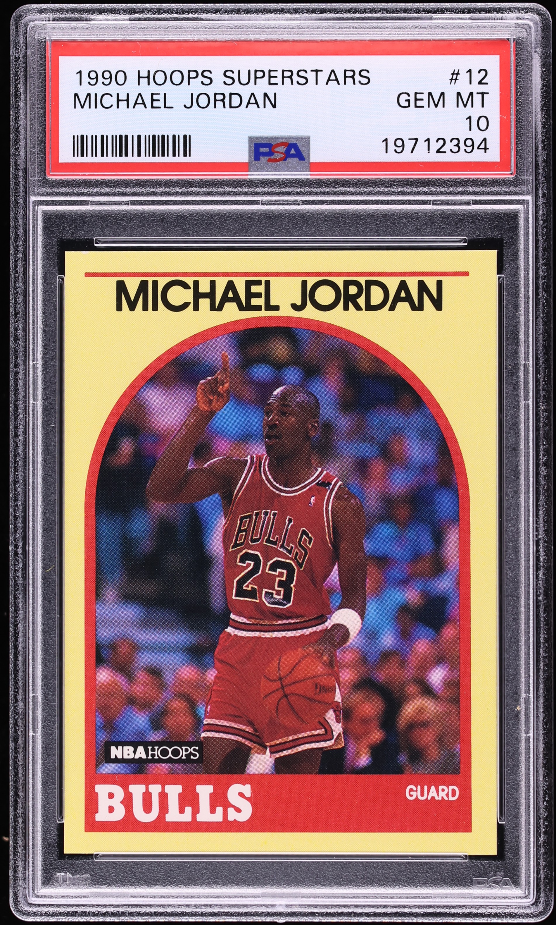 1990 Hoops Superstars Michael Jordan #12 PSA 10 GEM MINT on