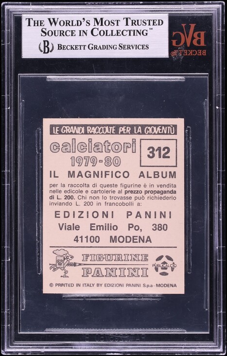 1979 Panini Calciatori Soccer Diego Maradona ROOKIE #312 BVG 9 MINT
