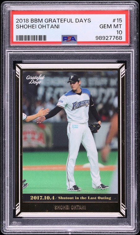 2018 BBM Grateful Days Japan Shohei Ohtani #15 PSA 10 GEM MINT