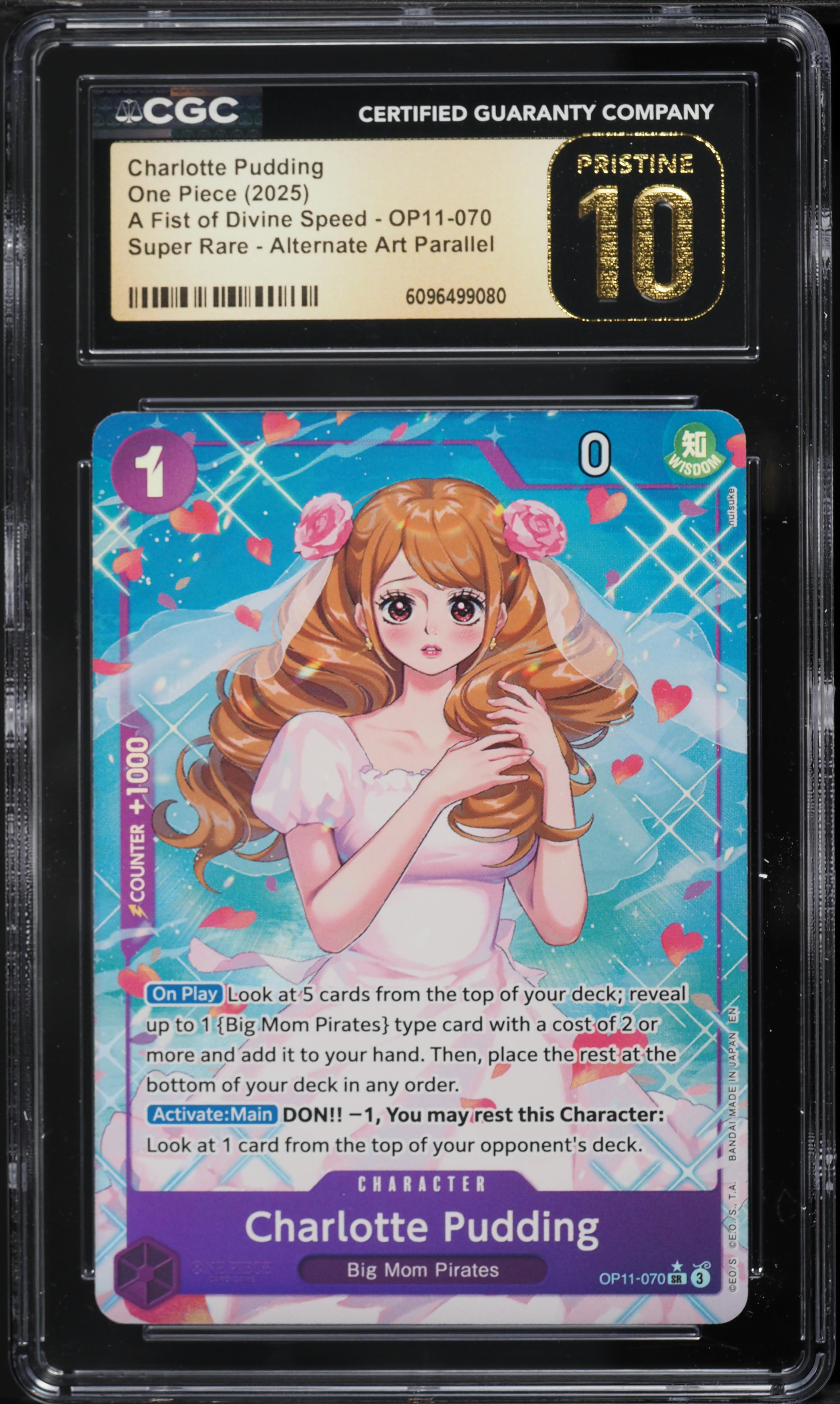 2025 One Piece A Fist Divine Speed Alt Art Charlotte Pudding #OP11