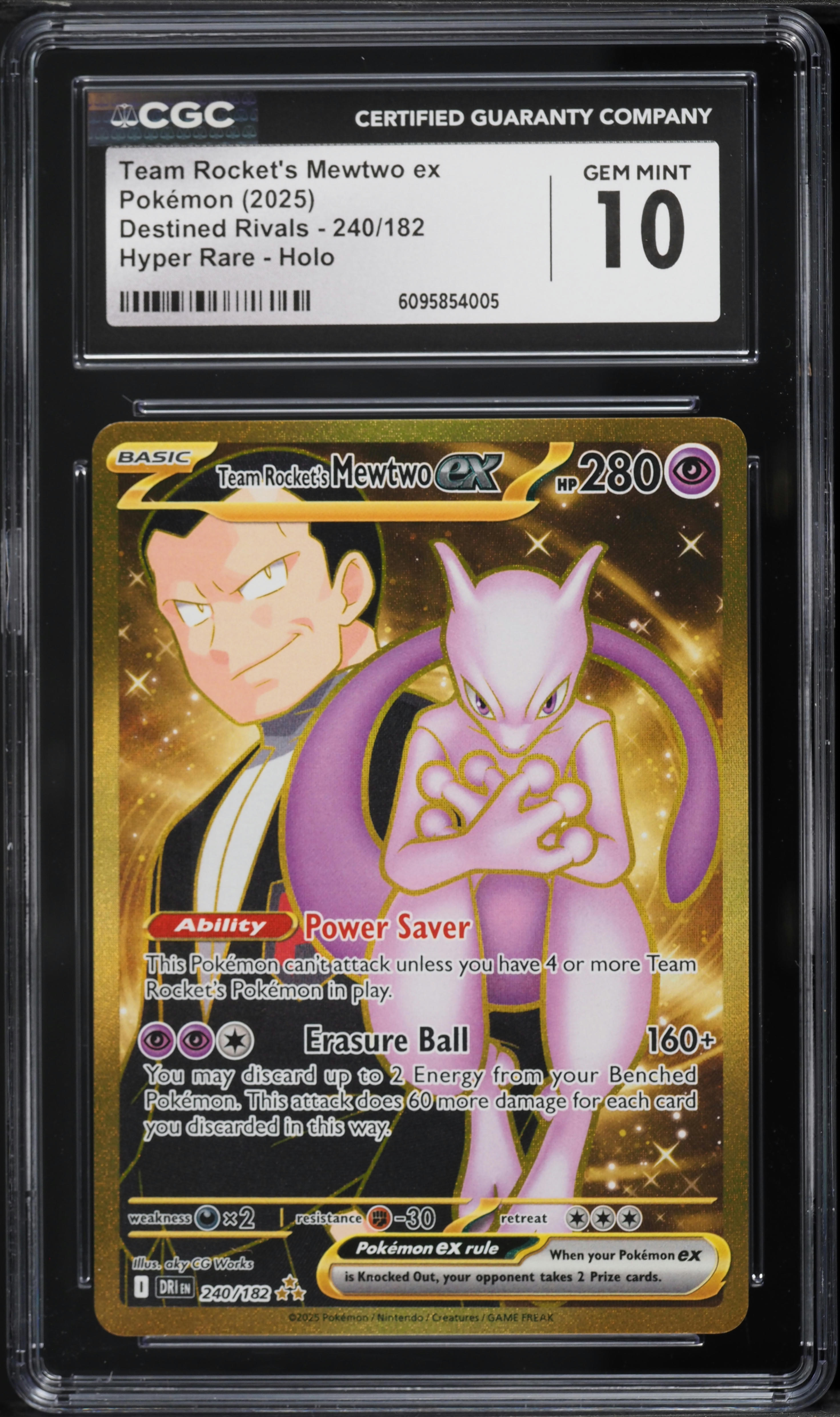 2025 Pokemon Scarlet & Violet Destined Rivals Gold Rare Team Rocket's Mewtwo ex CGC 10 GEM MINT on Fanatics Collect 2025 Pokemon Scarlet & Violet Destined Rivals Gold Rare Team Rocket's Mewtwo ex CGC 10 GEM MINT on Fanatics Collect