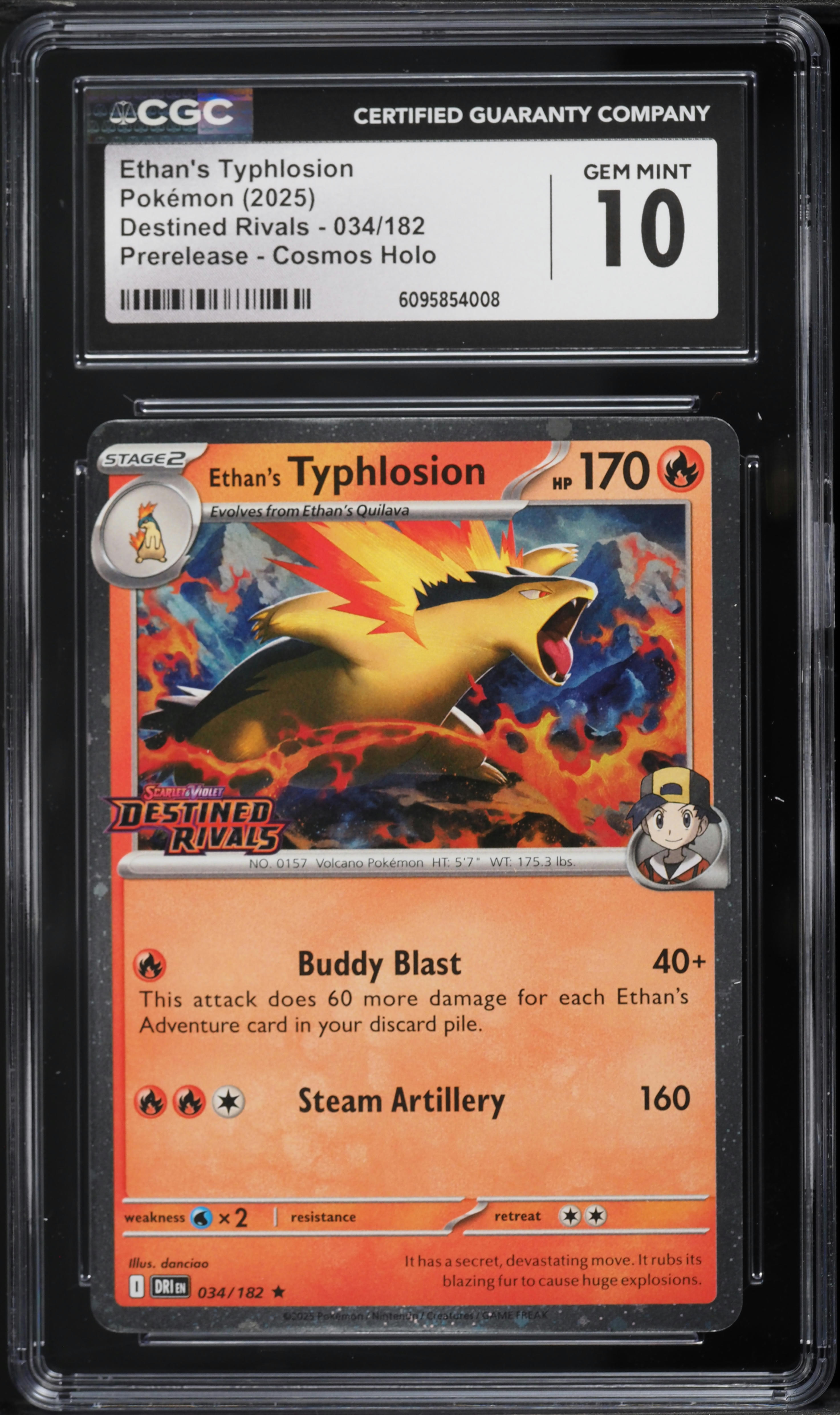 2025 Pokemon SV Destined Rivals Prerelease Cosmos Holo Ethan's