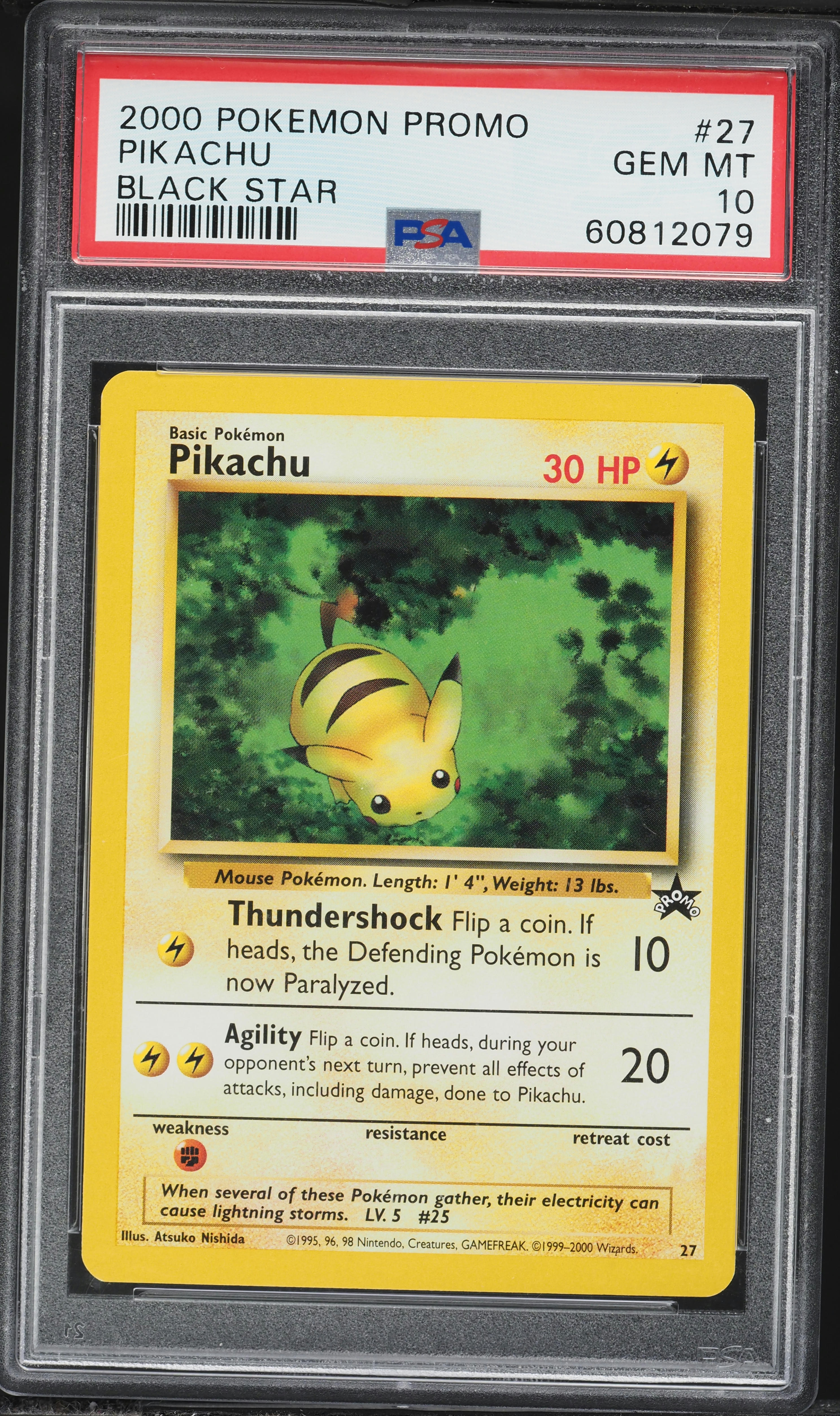 2000 Pokemon Black Star Promo Pikachu #27 PSA 10 GEM MINT on