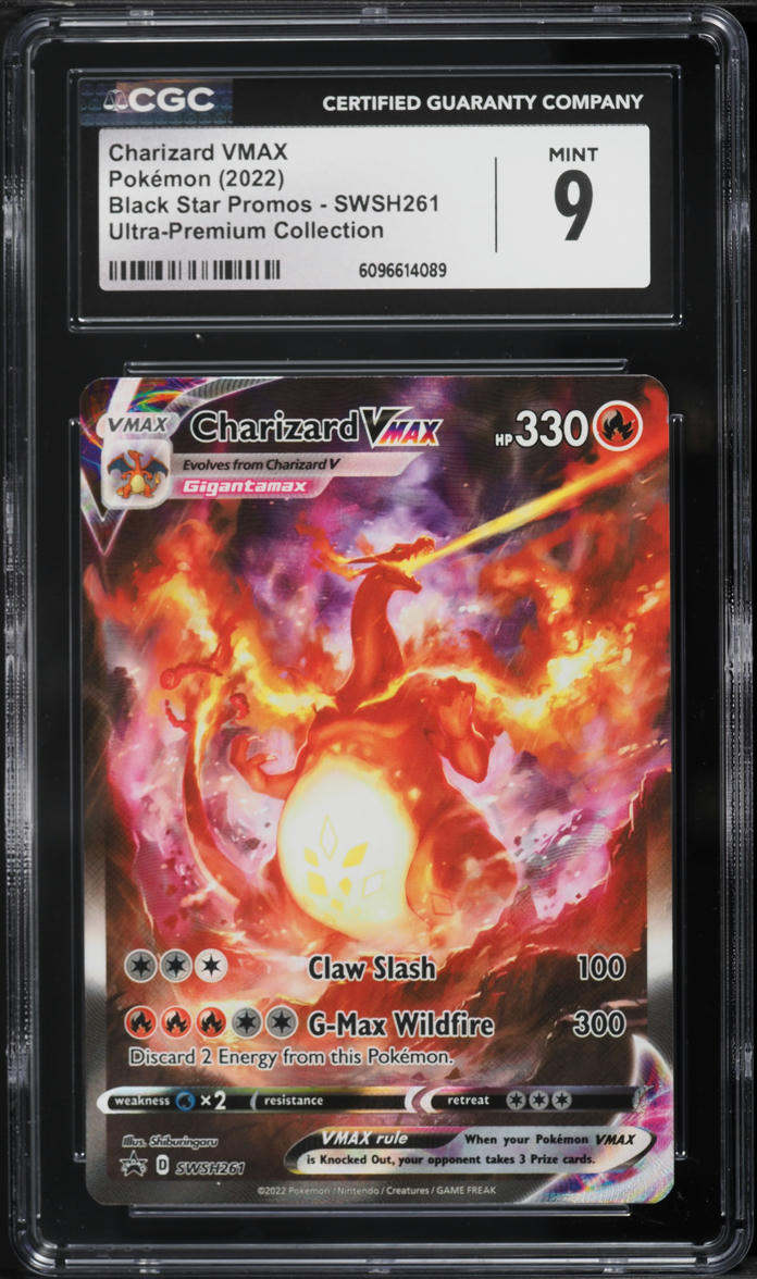 2022 Pokemon Sword & Shield Promo Ultra Premium Charizard VMAX #SWSH261 CGC 9 MINT