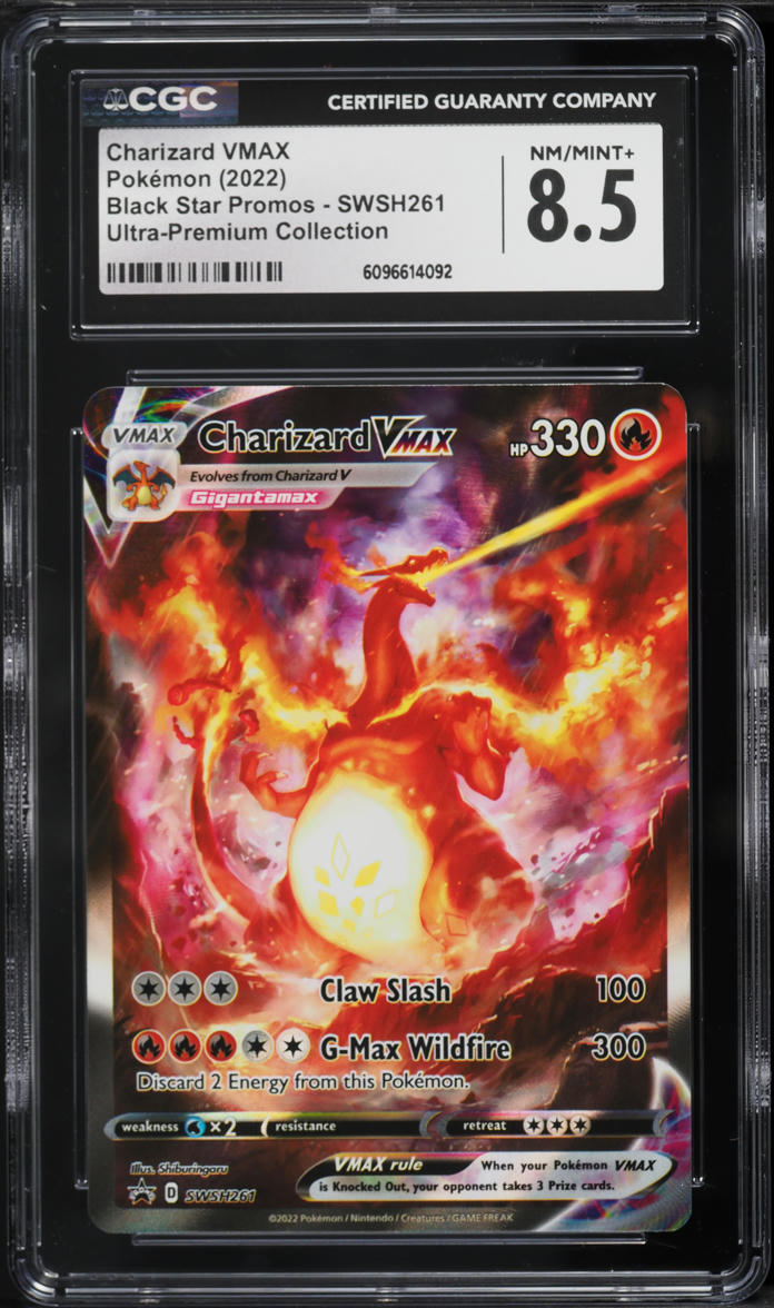 2022 Pokemon Sword & Shield Promo Ultra Premium Charizard VMAX #SWSH261 CGC 8.5 NM-MT+
