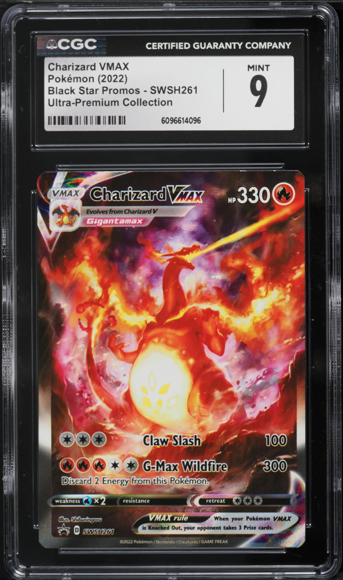 2022 Pokemon Sword & Shield Promo Ultra Premium Charizard VMAX #SWSH261 CGC 9 MINT