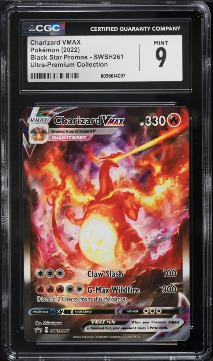 2022 Pokemon Sword & Shield Promo Ultra Premium Charizard VMAX #SWSH261 CGC 9 MINT