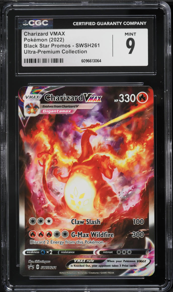 2022 Pokemon Sword & Shield Promo Ultra Premium Alt Art Charizard VMAX #SWSH261 CGC 9 MINT