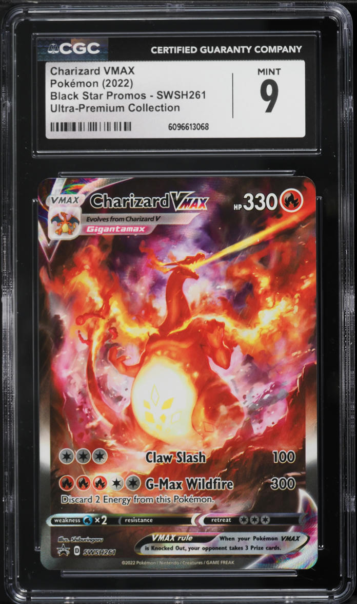 2022 Pokemon Sword & Shield Promo Ultra Premium Alt Art Charizard VMAX #SWSH261 CGC 9 MINT