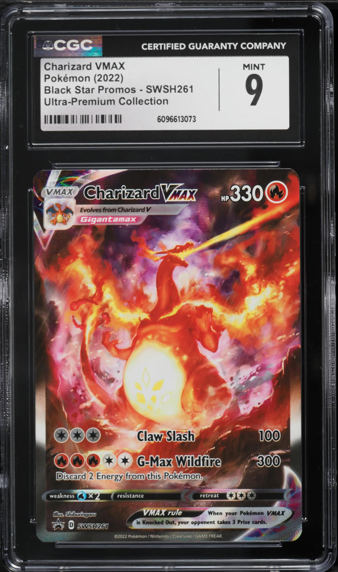 2022 Pokemon Sword & Shield Promo Ultra Premium Alt Art Charizard VMAX #SWSH261 CGC 9 MINT