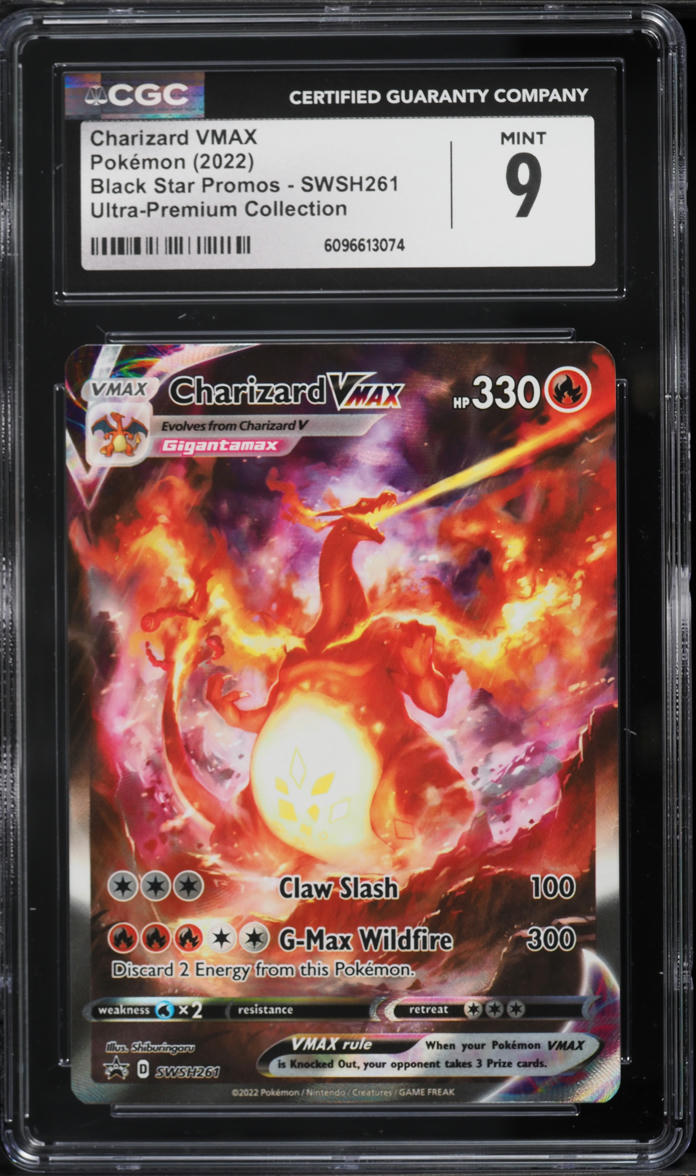 2022 Pokemon Sword & Shield Promo Ultra Premium Alt Art Charizard VMAX #SWSH261 CGC 9 MINT
