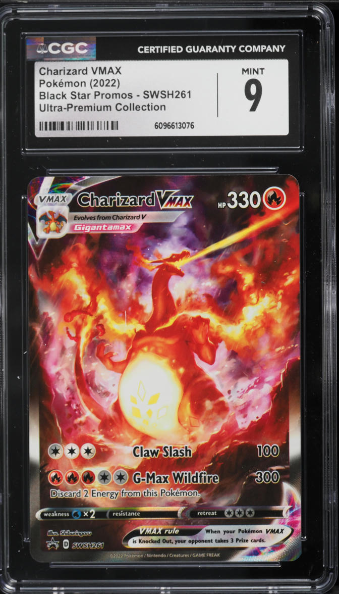 2022 Pokemon Sword & Shield Promo Ultra Premium Alt Art Charizard VMAX #SWSH261 CGC 9 MINT