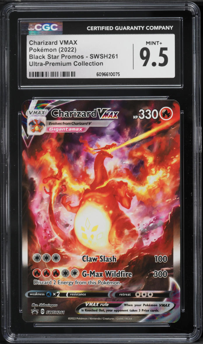 2022 Pokemon Sword & Shield Promo Ultra Premium Alt Art Charizard VMAX #SWSH261 CGC 9.5 MINT+
