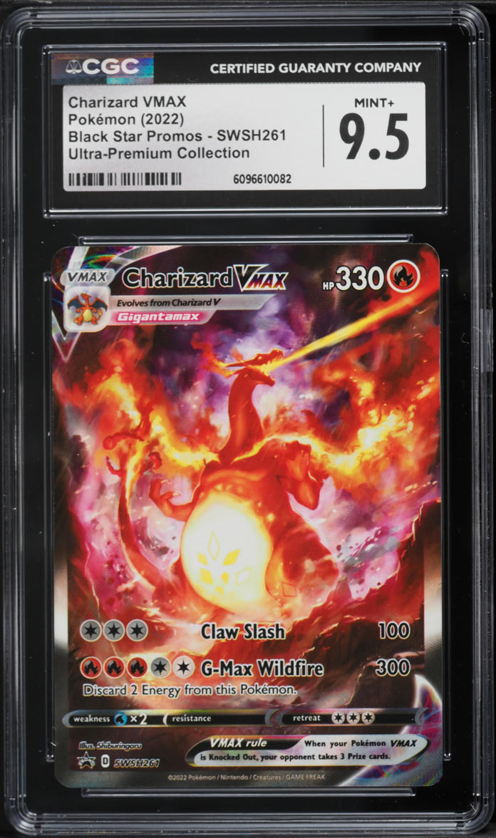 2022 Pokemon Sword & Shield Promo Ultra Premium Alt Art Charizard VMAX #SWSH261 CGC 9.5 MINT+