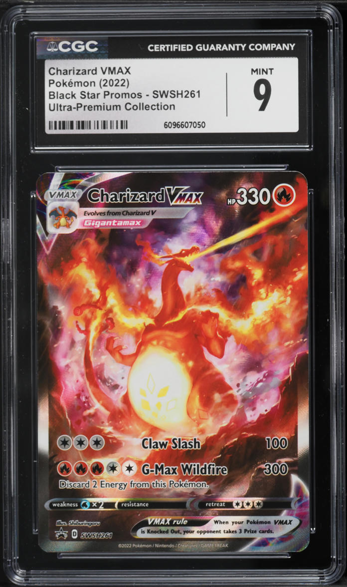2022 Pokemon Sword & Shield Promo Ultra Premium Alt Art Charizard VMAX #SWSH261 CGC 9 MINT