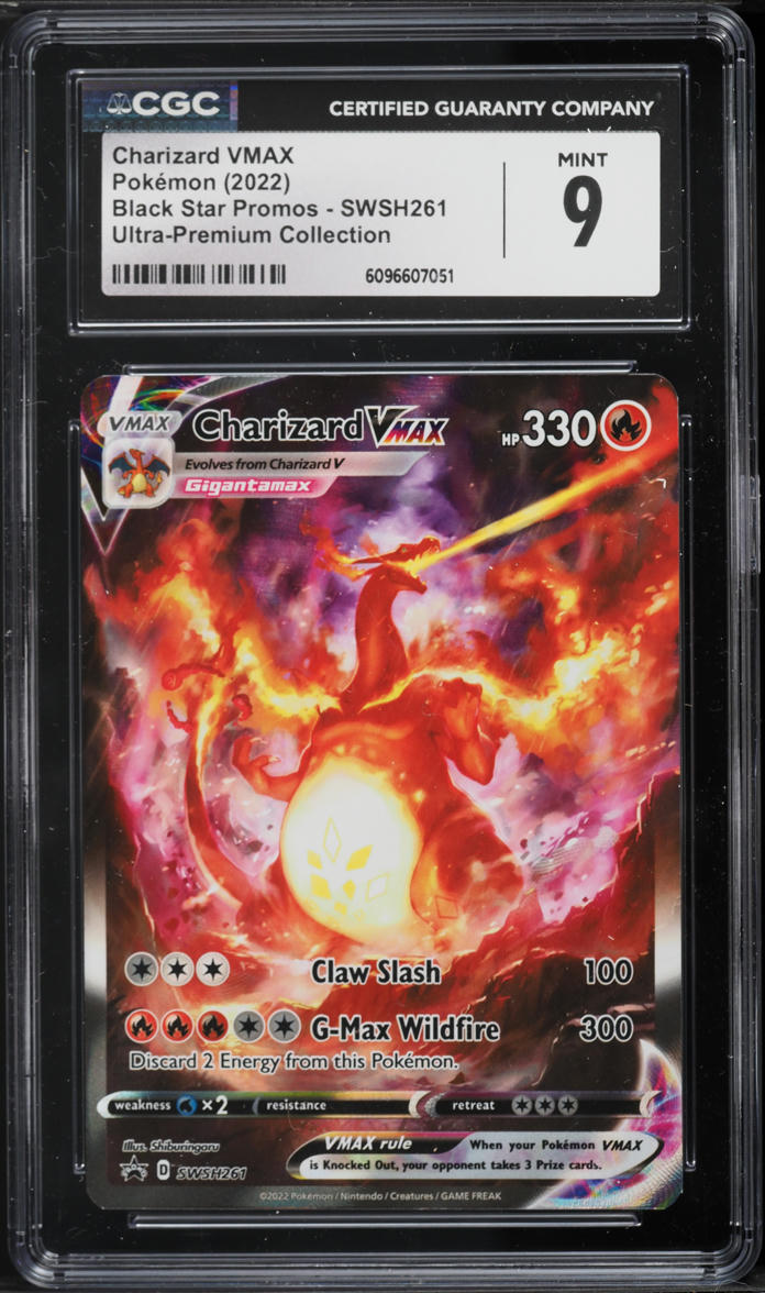 2022 Pokemon Sword & Shield Promo Ultra Premium Alt Art Charizard VMAX #SWSH261 CGC 9 MINT