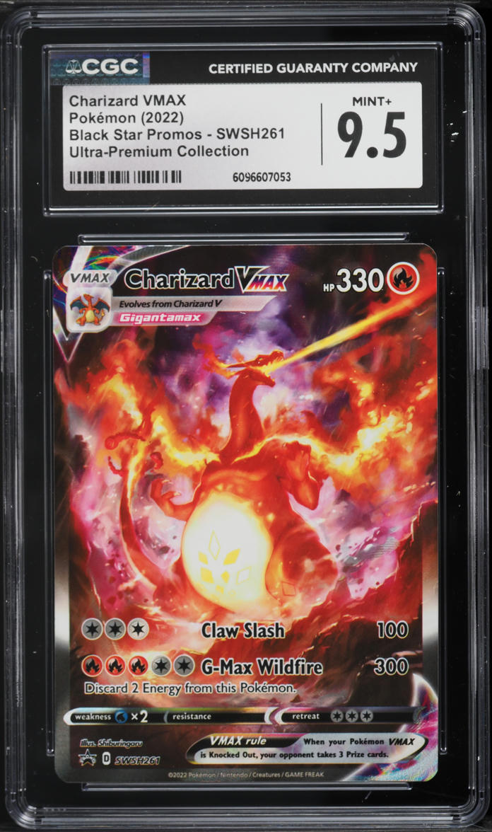 2022 Pokemon Sword & Shield Promo Ultra Premium Alt Art Charizard VMAX #SWSH261 CGC 9.5 MINT+