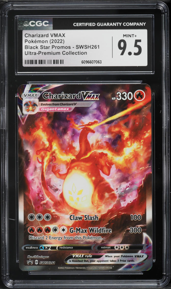 2022 Pokemon Sword & Shield Promo Ultra Premium Alt Art Charizard VMAX #SWSH261 CGC 9.5 MINT+