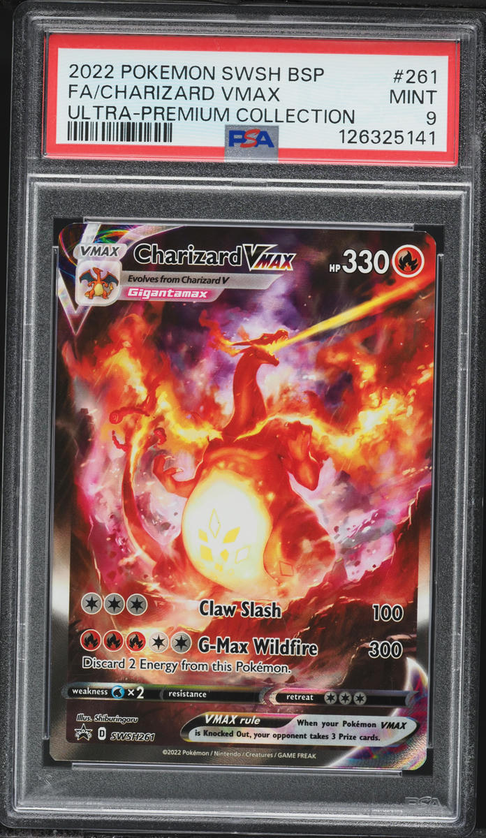2022 Pokemon SWSH Promo Ultra Premium Alt Art Charizard VMAX #SWSH261 PSA 9 MINT