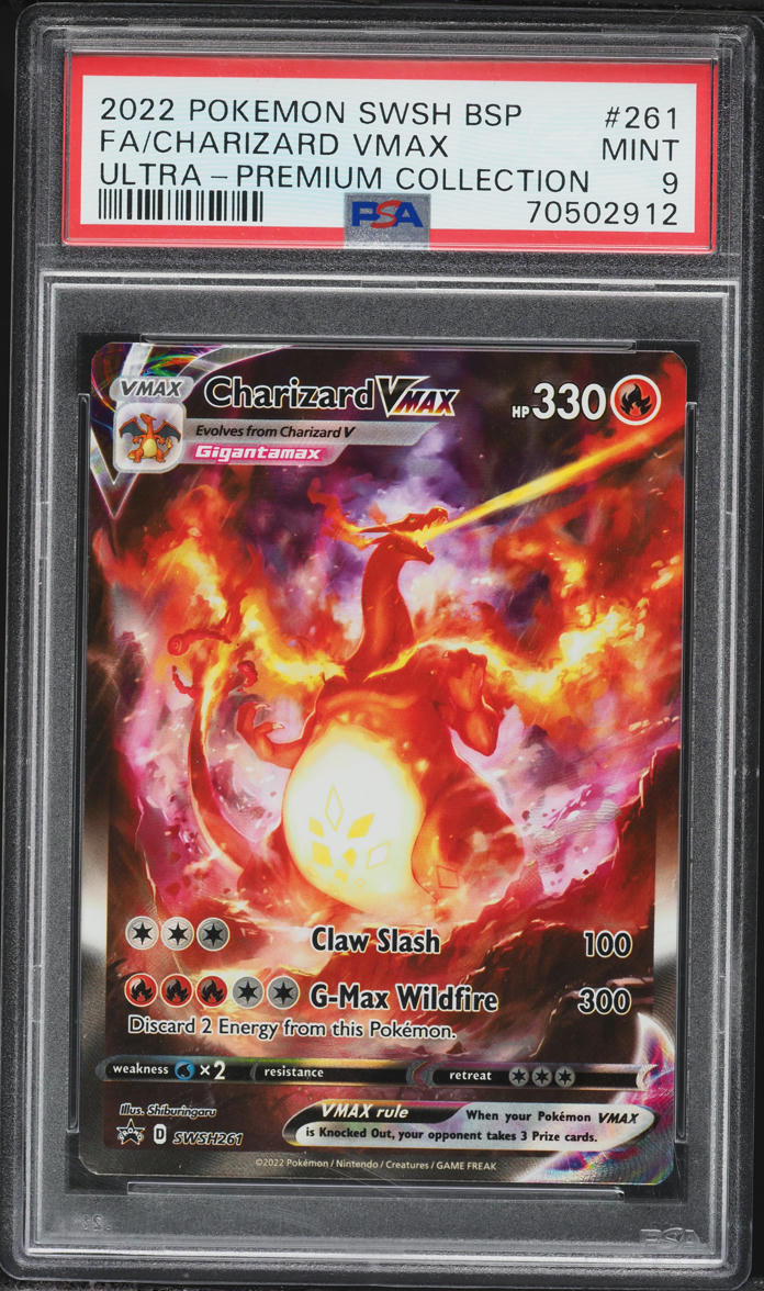 2022 Pokemon SWSH Promo Ultra Premium Alt Art Charizard VMAX #SWSH261 PSA 9 MINT