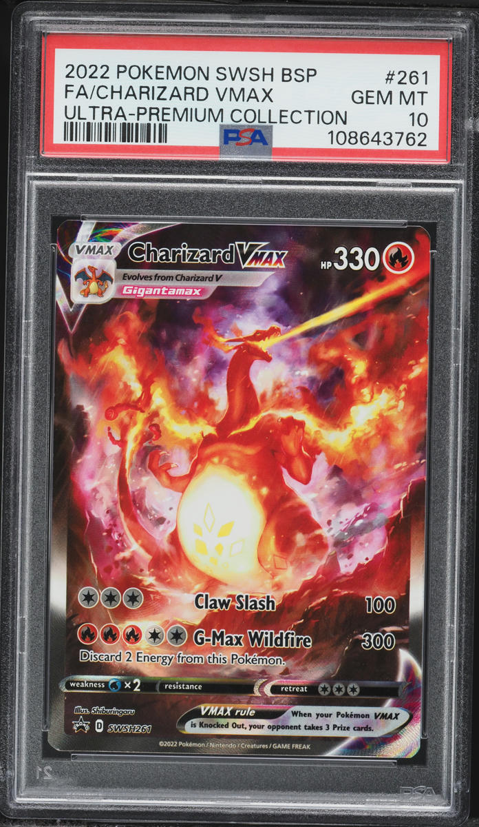 2022 Pokemon SWSH Promo Ultra Premium Alt Art Charizard VMAX #SWSH261 PSA 10 GEM MINT