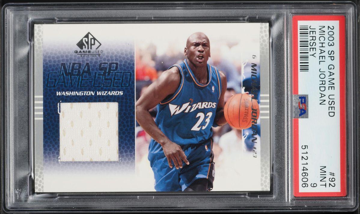 2003 SP Game Used Michael Jordan PATCH #92 PSA 9 MINT