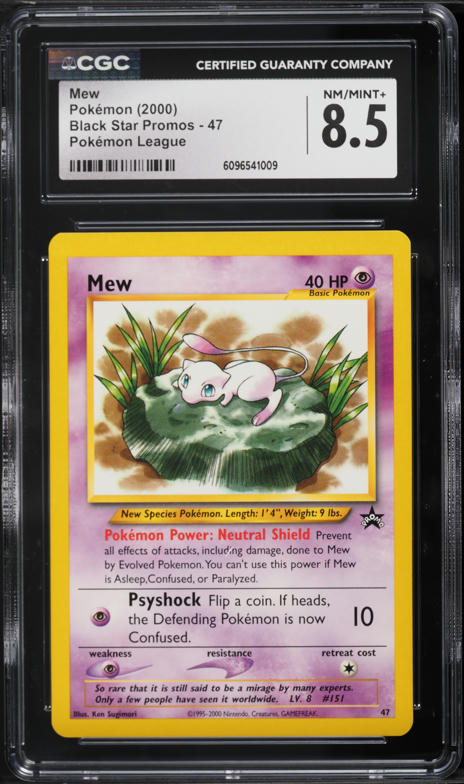 mew holographic card 1995 Holo Mew Black Star Promo Pokemon Card Holographic Card Proxy Card  Immaculate Mint Quality