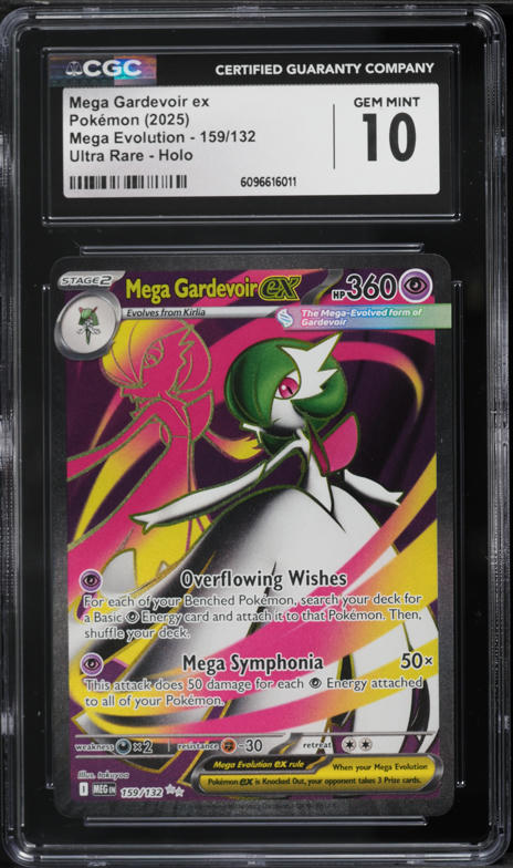2025 Pokemon Mega Evolution Full Art Mega Gardevoir ex #159 CGC 10