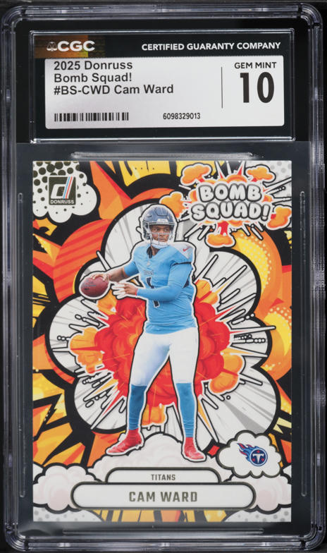 2025 Donruss Bomb Squad! Cam Ward #BS-CWD CGC 10 GEM MINT on