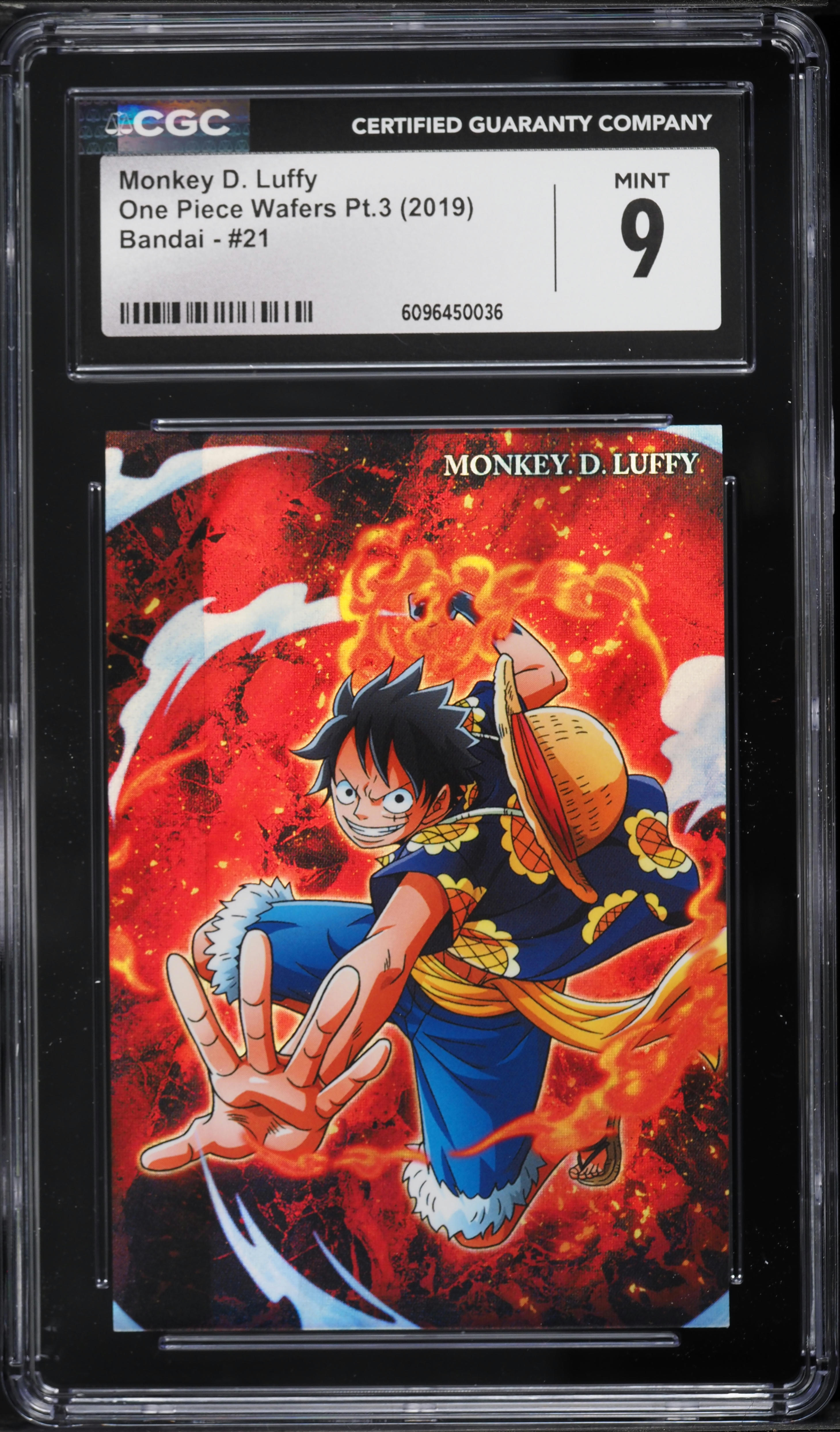 2019 One Piece Japanese Wafers Part 3 Monkey D. Luffy #21 CGC 9