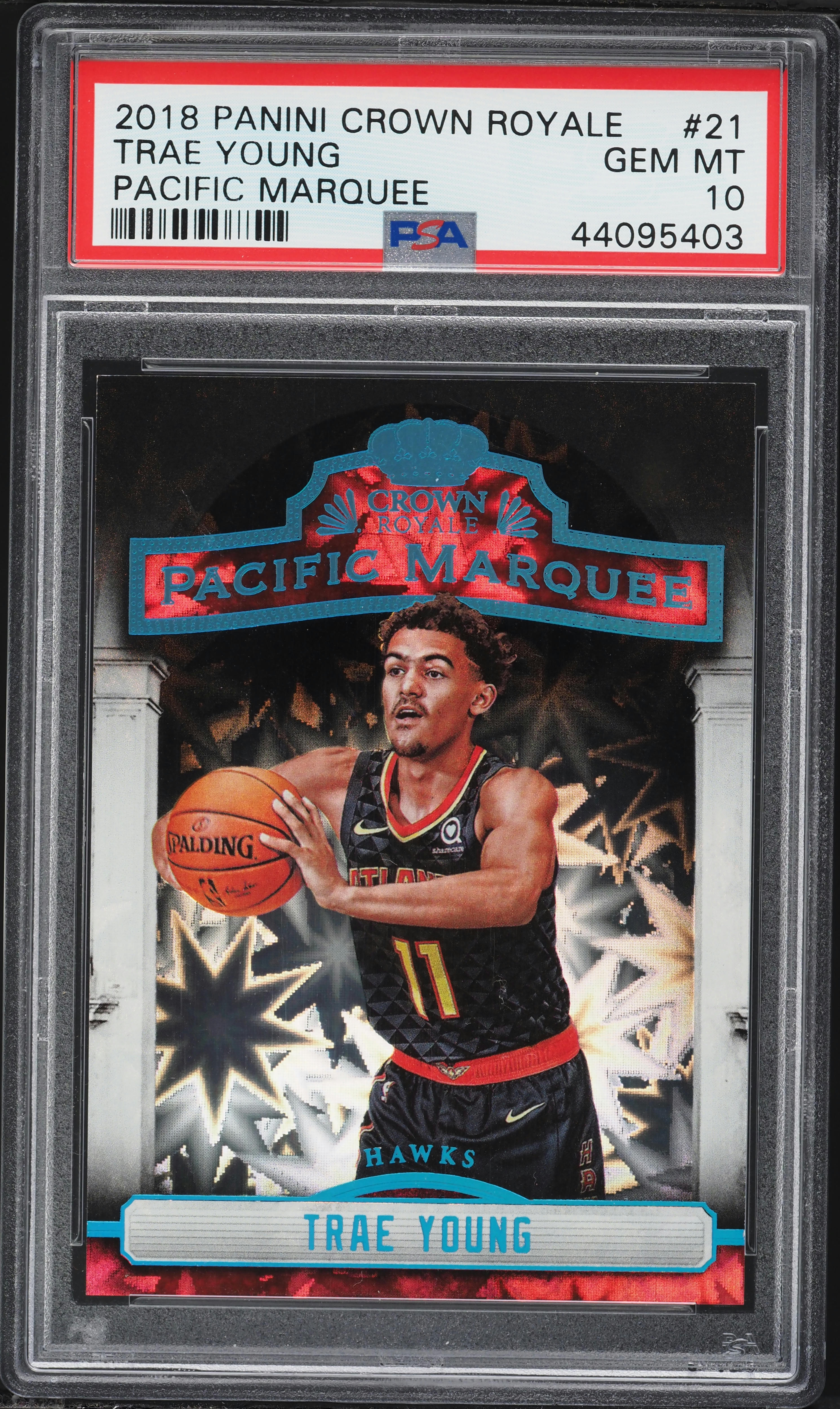 2018 Crown Royale Pacific Marquee Trae Young ROOKIE #21 PSA 10 GEM
